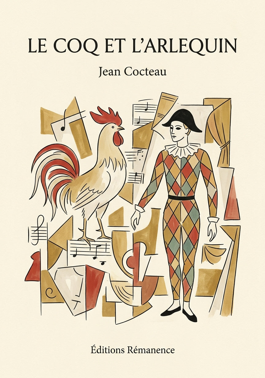 Livre Le Coq et l’Arlequin par Jean Cocteau - Couverture - Editions Remanence