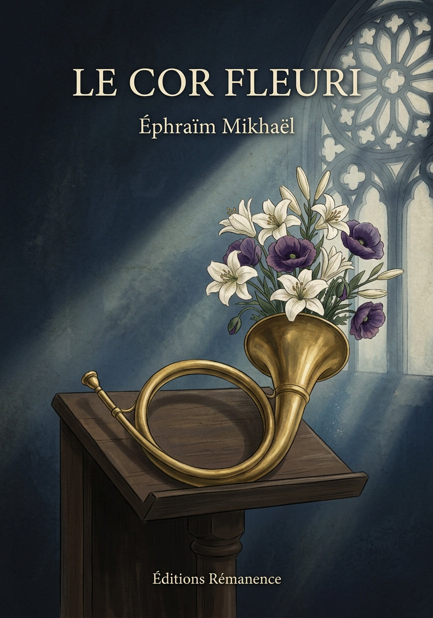 Livre Le Cor fleuri par Éphraïm Mikhaël - Couverture - Editions Remanence