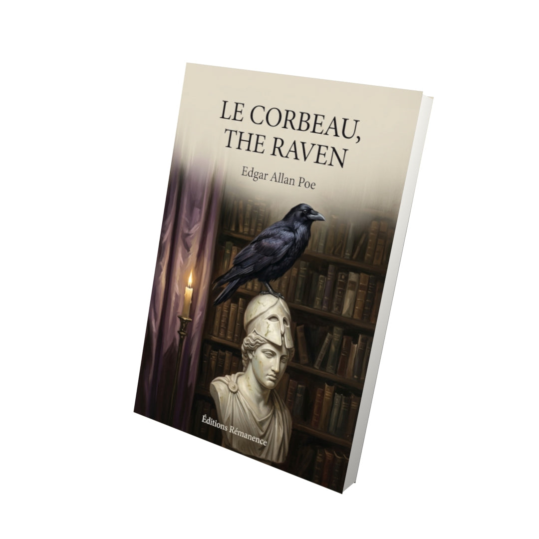 Livre Le Corbeau, The Raven par Edgar Allan Poe - Vue 3D - Editions Remanence