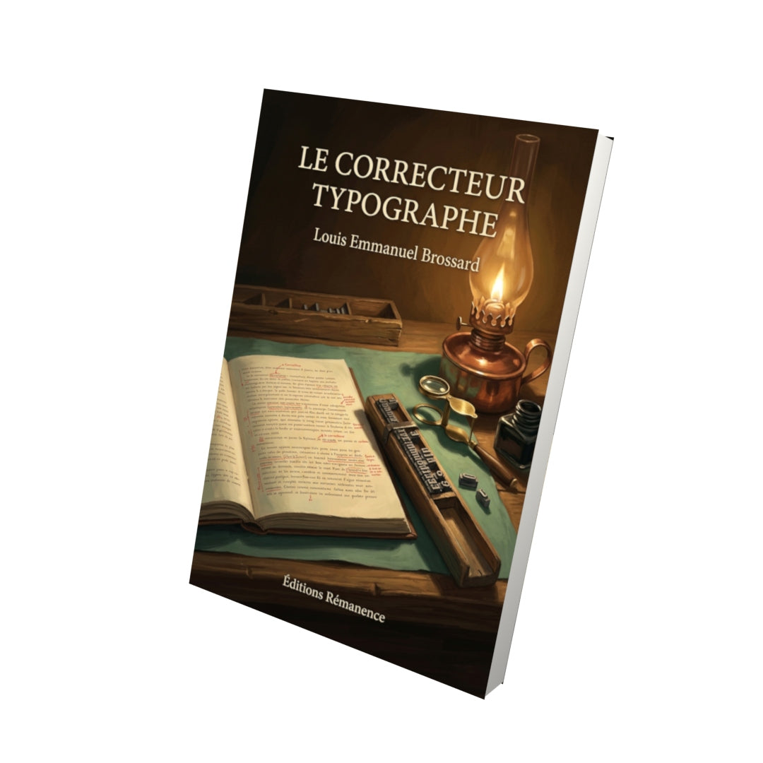 Livre Le Correcteur typographe par Louis Emmanuel Brossard - Vue 3D - Editions Remanence