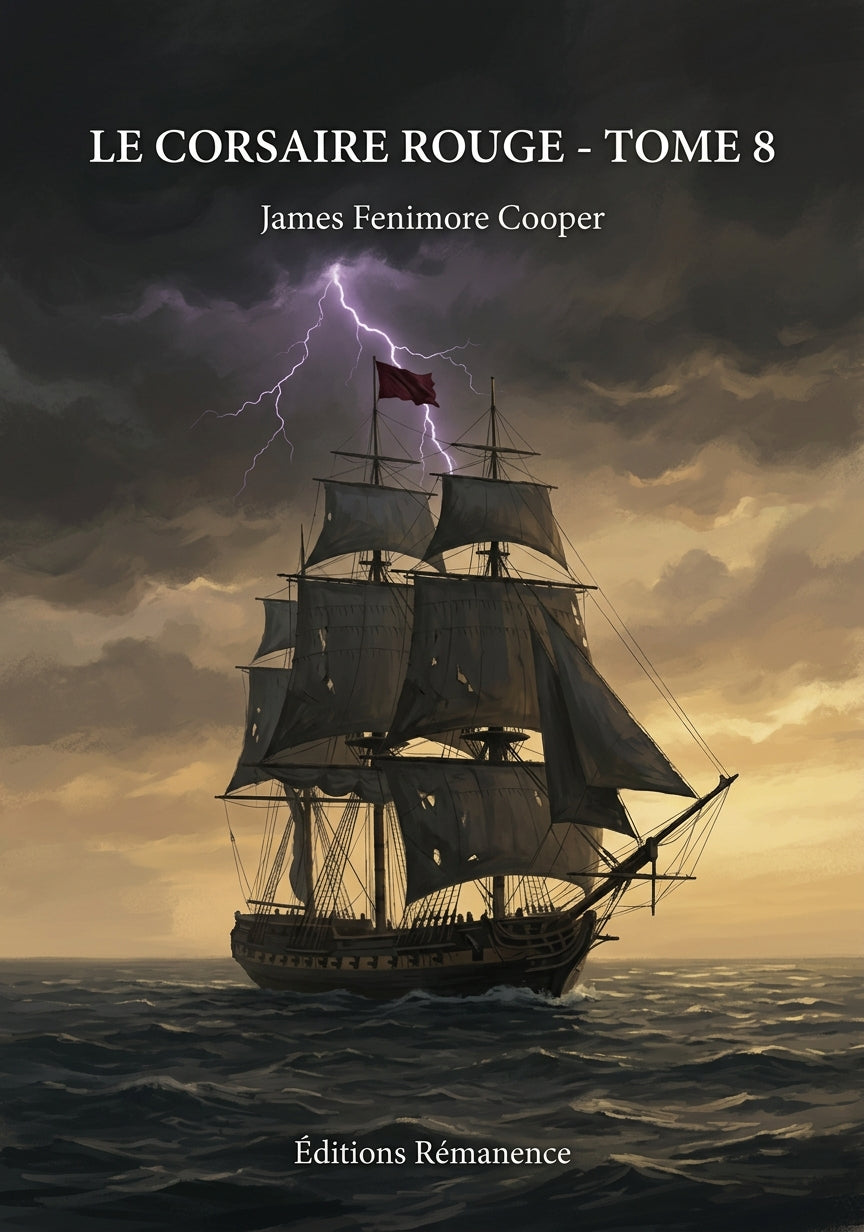 Livre Le Corsaire rouge - Tome 8 par James Fenimore Cooper - Couverture - Editions Remanence
