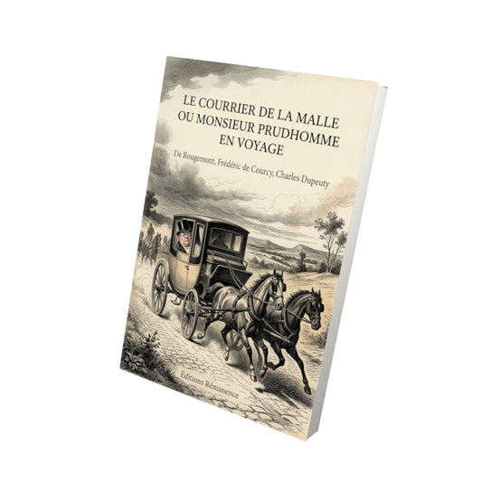 Livre Le Courrier de la malle ou Monsieur Prudhomme en voyage par De Rougemont, Frédéric de Courcy, Charles Dupeuty - Vue 3D - Editions Remanence