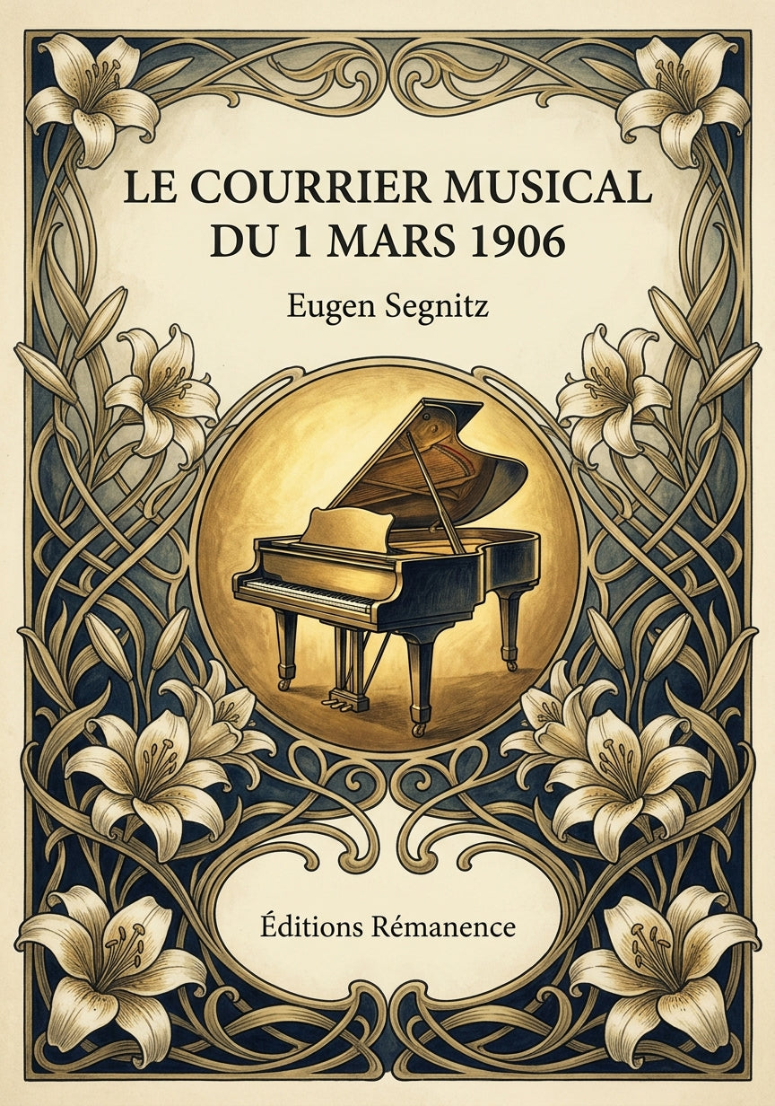 Livre Le Courrier musical du 1 mars 1906 par Eugen Segnitz - Couverture - Editions Remanence