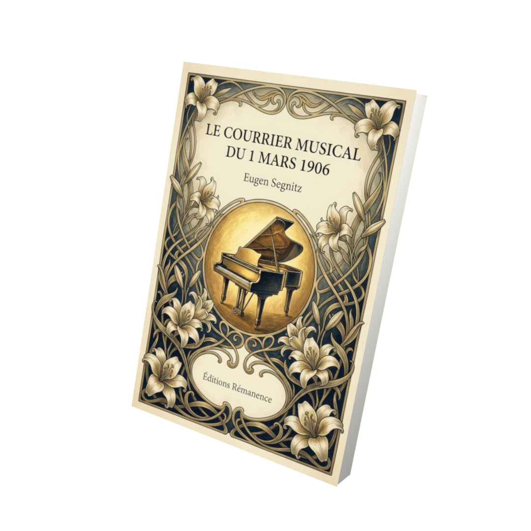 Livre Le Courrier musical du 1 mars 1906 par Eugen Segnitz - Vue 3D - Editions Remanence