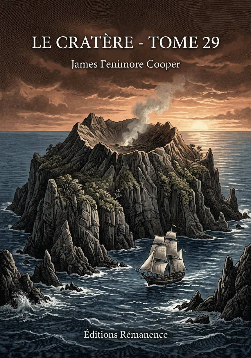Livre Le Cratère - Tome 29 par James Fenimore Cooper - Couverture - Editions Remanence