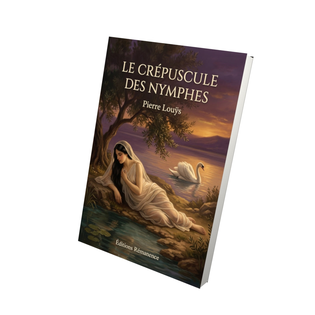 Livre Le Crépuscule des nymphes par Pierre Louÿs - Vue 3D - Editions Remanence