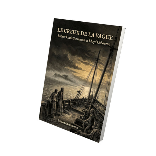 Livre Le Creux de la vague par Robert Louis Stevenson et Lloyd Osbourne - Vue 3D - Editions Remanence