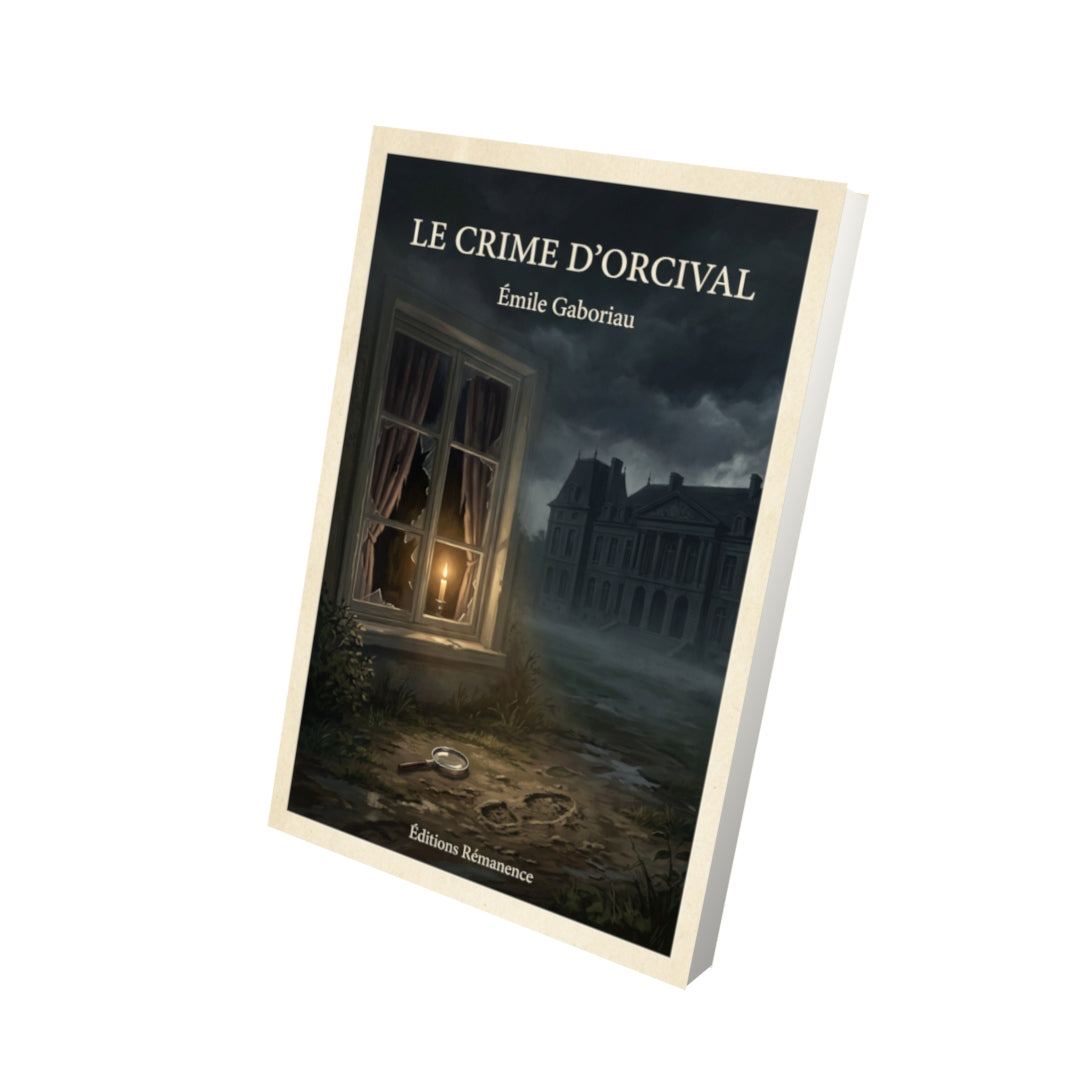 Livre Le crime d'Orcival - Émile Gaboriau - Vue 3D - Editions Remanence