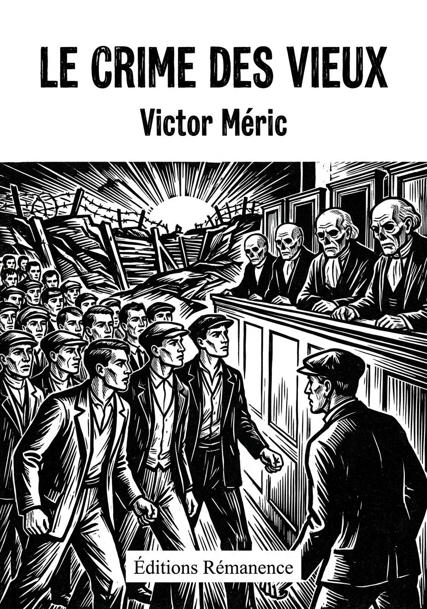 Livre Le Crime des Vieux par Victor Méric - Couverture - Editions Remanence