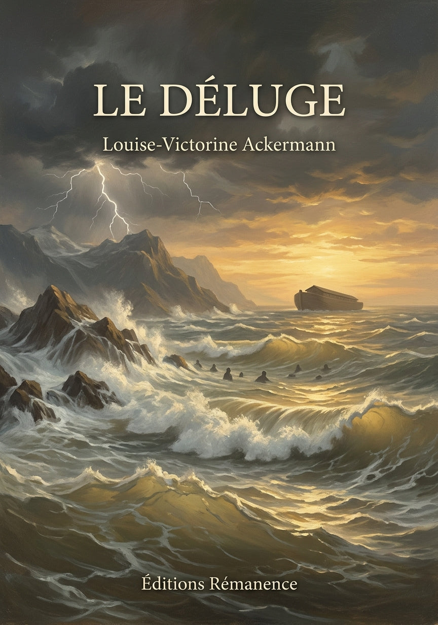 Livre Le Déluge par Louise-Victorine Ackermann - Couverture - Editions Remanence