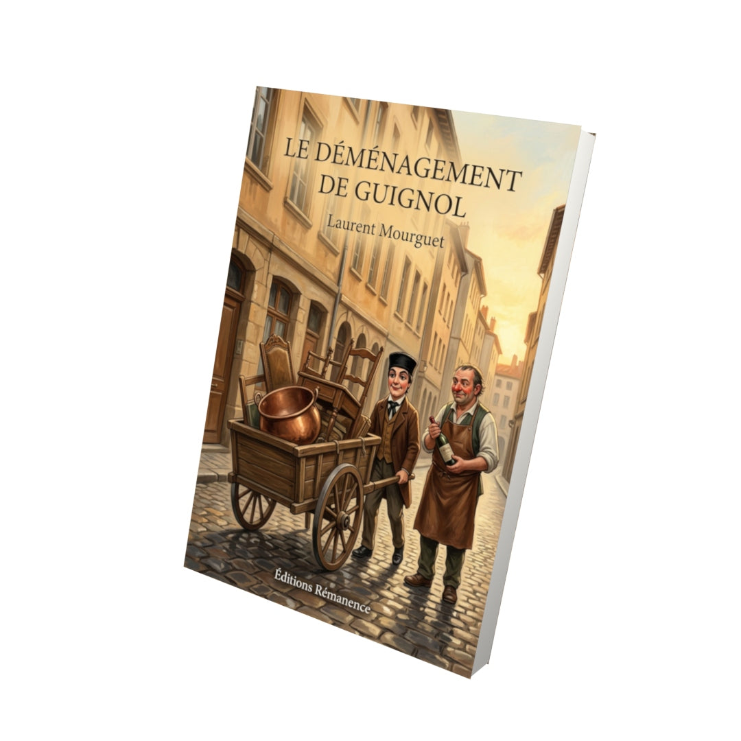 Livre Le Déménagement de Guignol par Laurent Mourguet - Vue 3D - Editions Remanence
