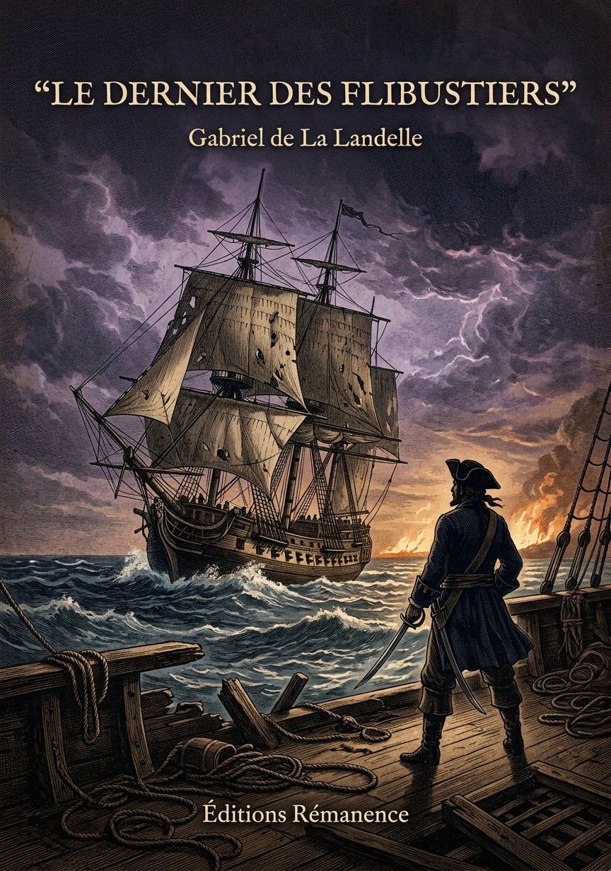 Livre Le Dernier des flibustiers par Gabriel de La Landelle - Couverture - Editions Remanence