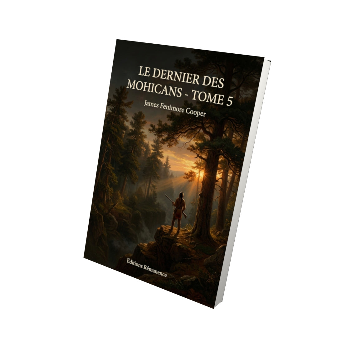 Livre Le Dernier des Mohicans - Tome 5 par James Fenimore Cooper - Vue 3D - Editions Remanence