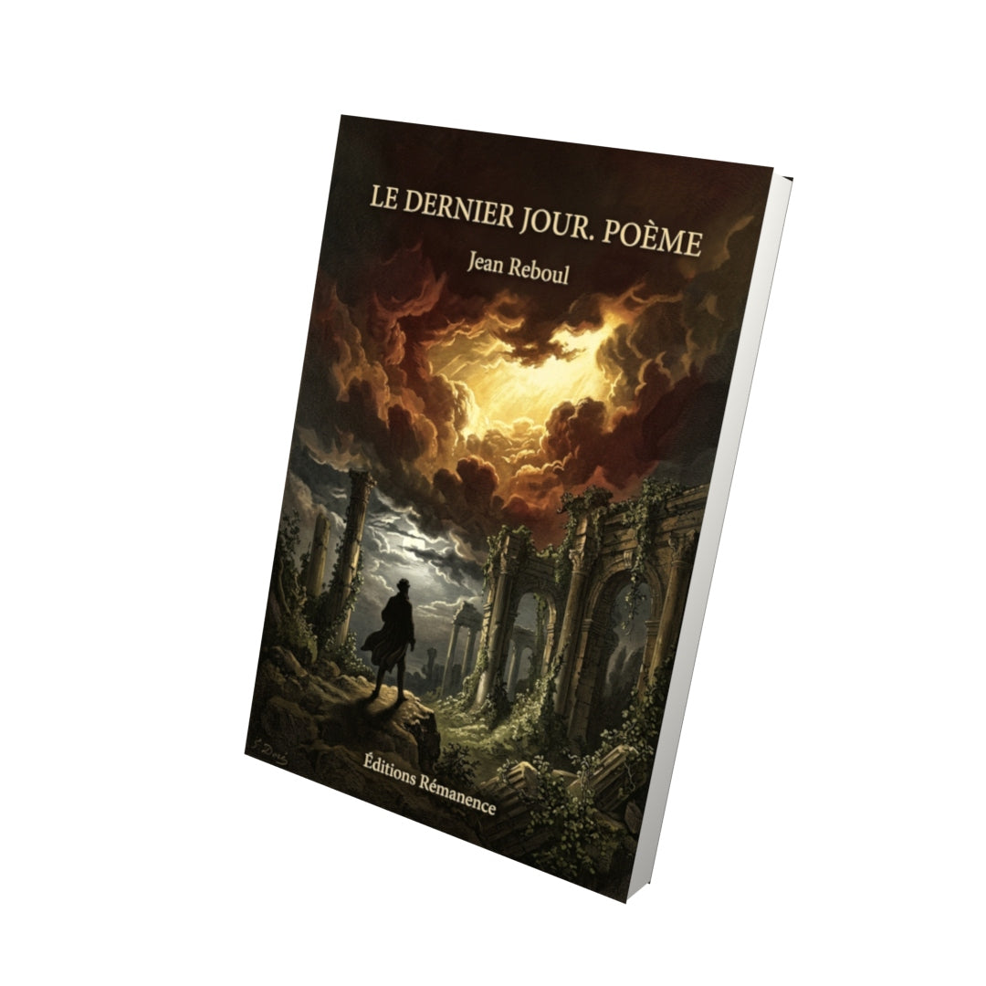 Livre Le Dernier Jour. Poème par Jean Reboul - Vue 3D - Editions Remanence