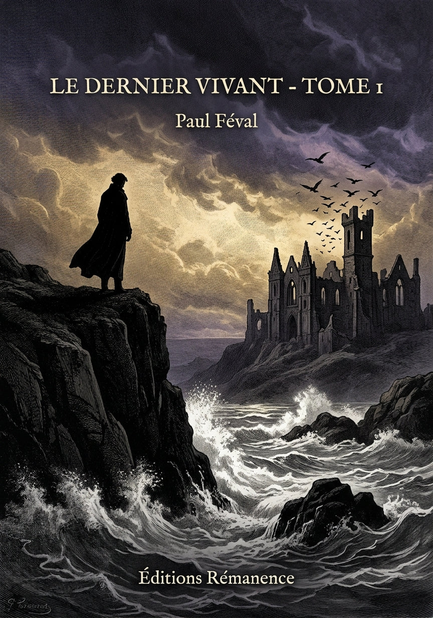 Livre Le Dernier vivant - Tome 1 par Paul Féval - Couverture - Editions Remanence