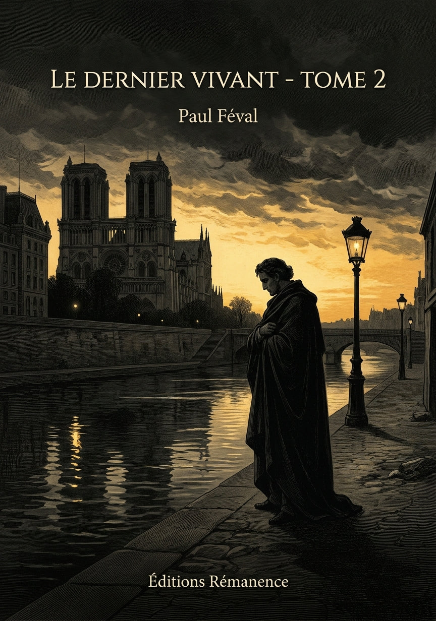 Livre Le Dernier vivant - Tome 2 par Paul Féval - Couverture - Editions Remanence