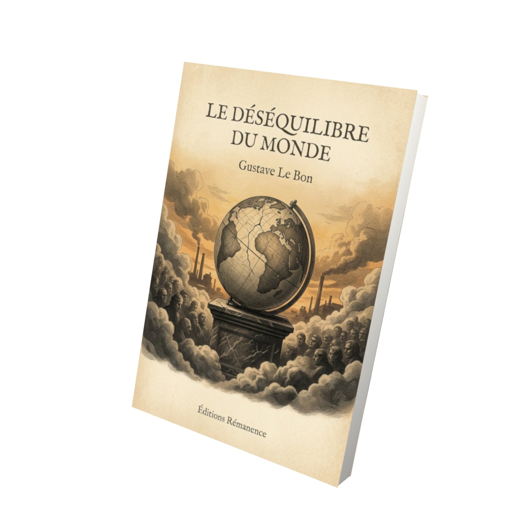 Livre Le déséquilibre du monde - Gustave Le Bon - Vue 3D - Editions Remanence