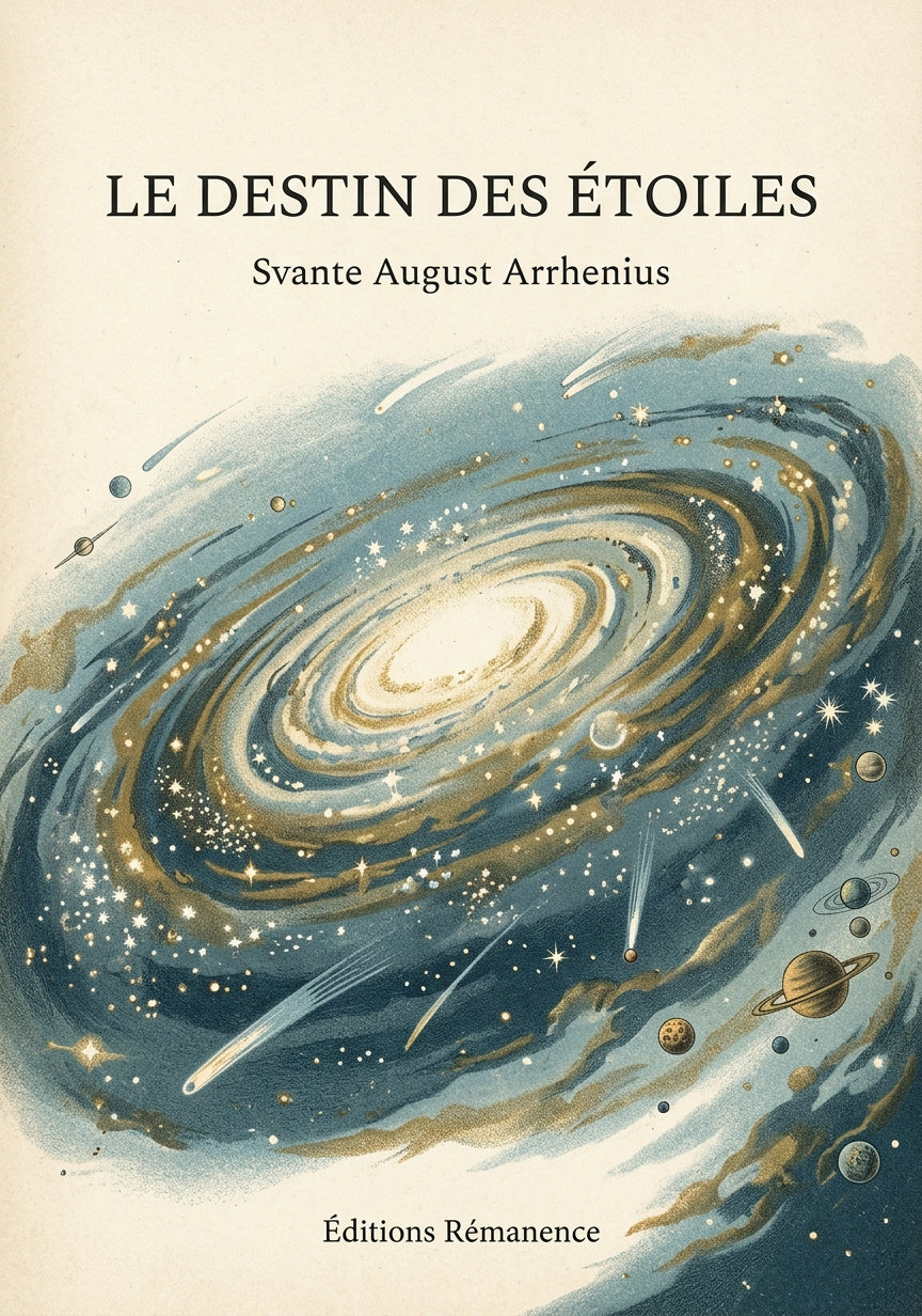 Livre Le Destin des étoiles par Svante August Arrhenius - Couverture - Editions Remanence