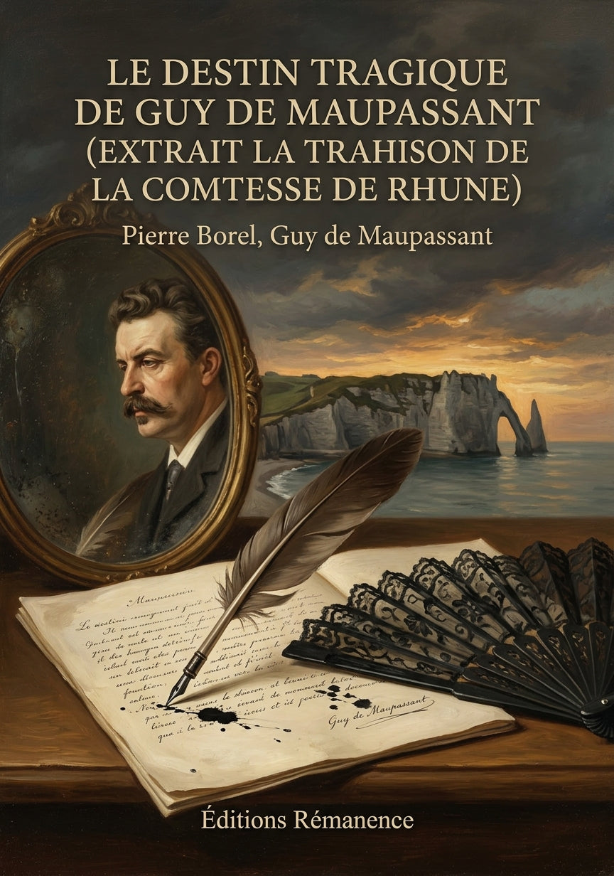 Livre Le Destin tragique de Guy de Maupassant (extrait La Trahison de la comtesse de Rhune) par Pierre Borel, Guy de Maupassant - Couverture - Editions Remanence