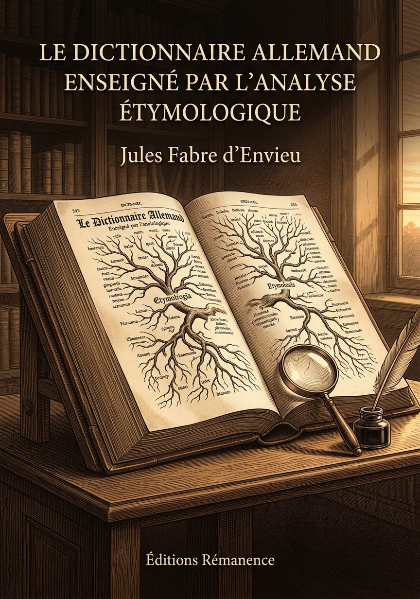 Livre Le Dictionnaire allemand enseigné par l’analyse étymologique par Jules Fabre d’Envieu - Couverture - Editions Remanence
