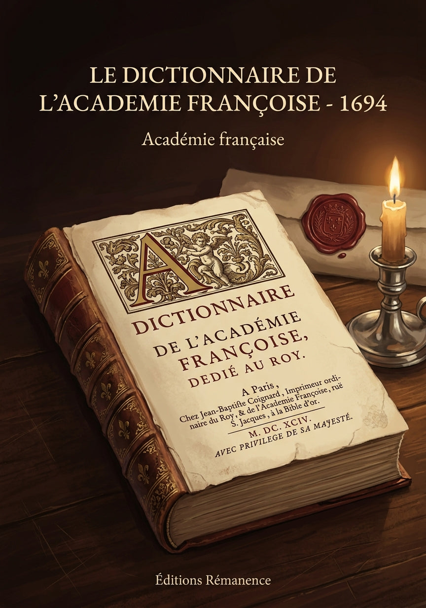 Livre Le dictionnaire de l'Academie françoise - 1694 par Académie française - Couverture - Editions Remanence