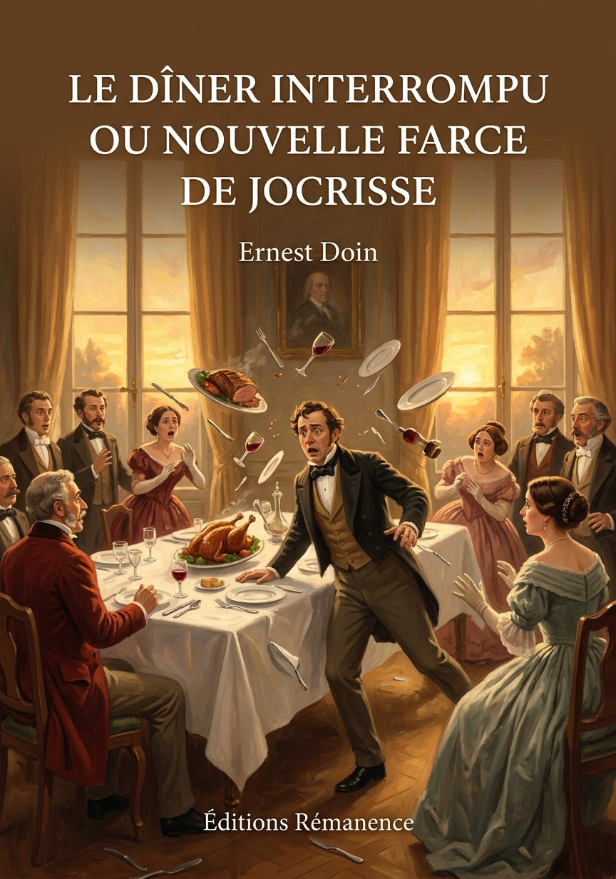 Livre Le dîner interrompu ou Nouvelle farce de Jocrisse par Ernest Doin - Couverture - Editions Remanence