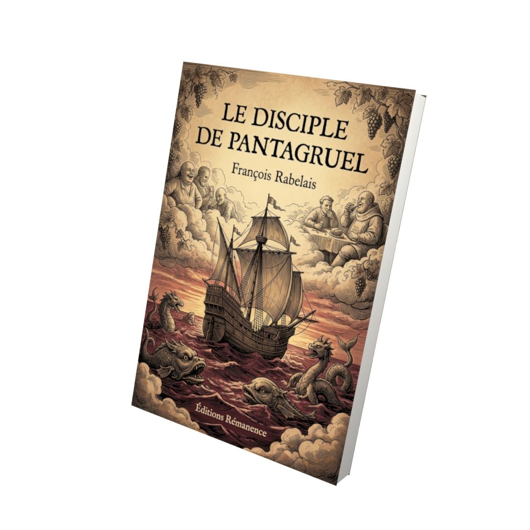 Livre Le Disciple de Pantagruel par François Rabelais - Vue 3D - Editions Remanence