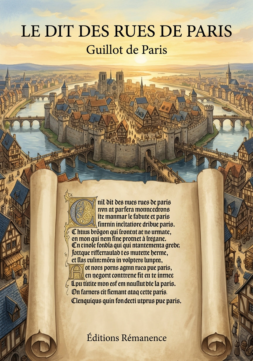 Livre Le Dit des rues de Paris par Guillot de Paris - Couverture - Editions Remanence