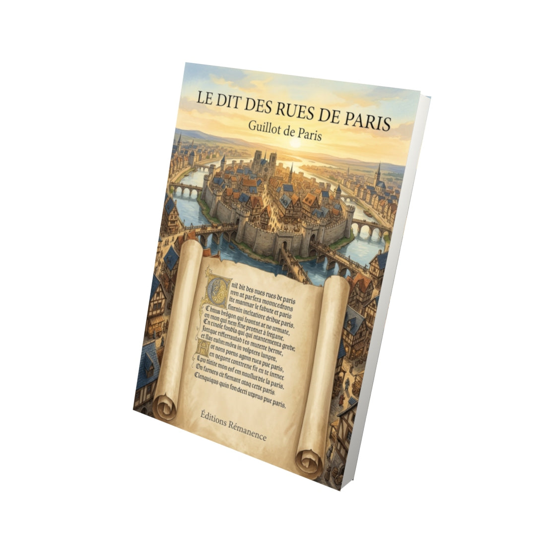 Livre Le Dit des rues de Paris par Guillot de Paris - Vue 3D - Editions Remanence