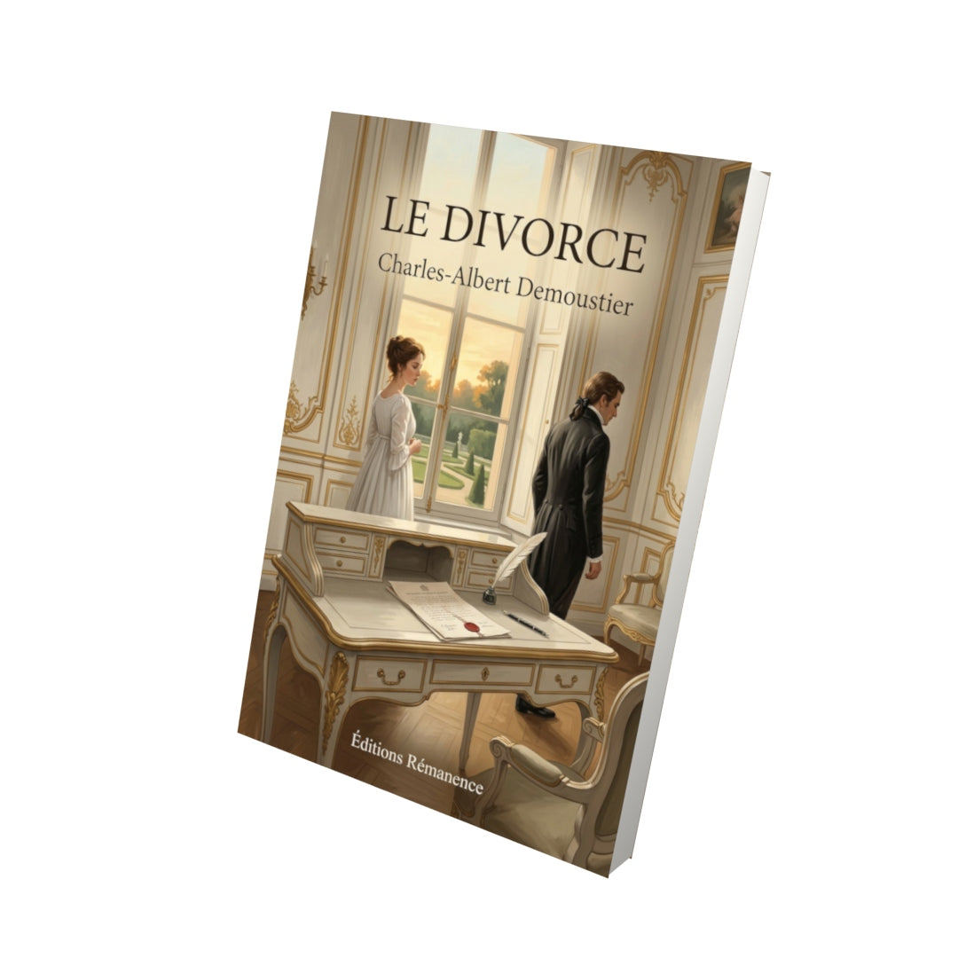 Livre Le Divorce par Charles-Albert Demoustier - Vue 3D - Editions Remanence