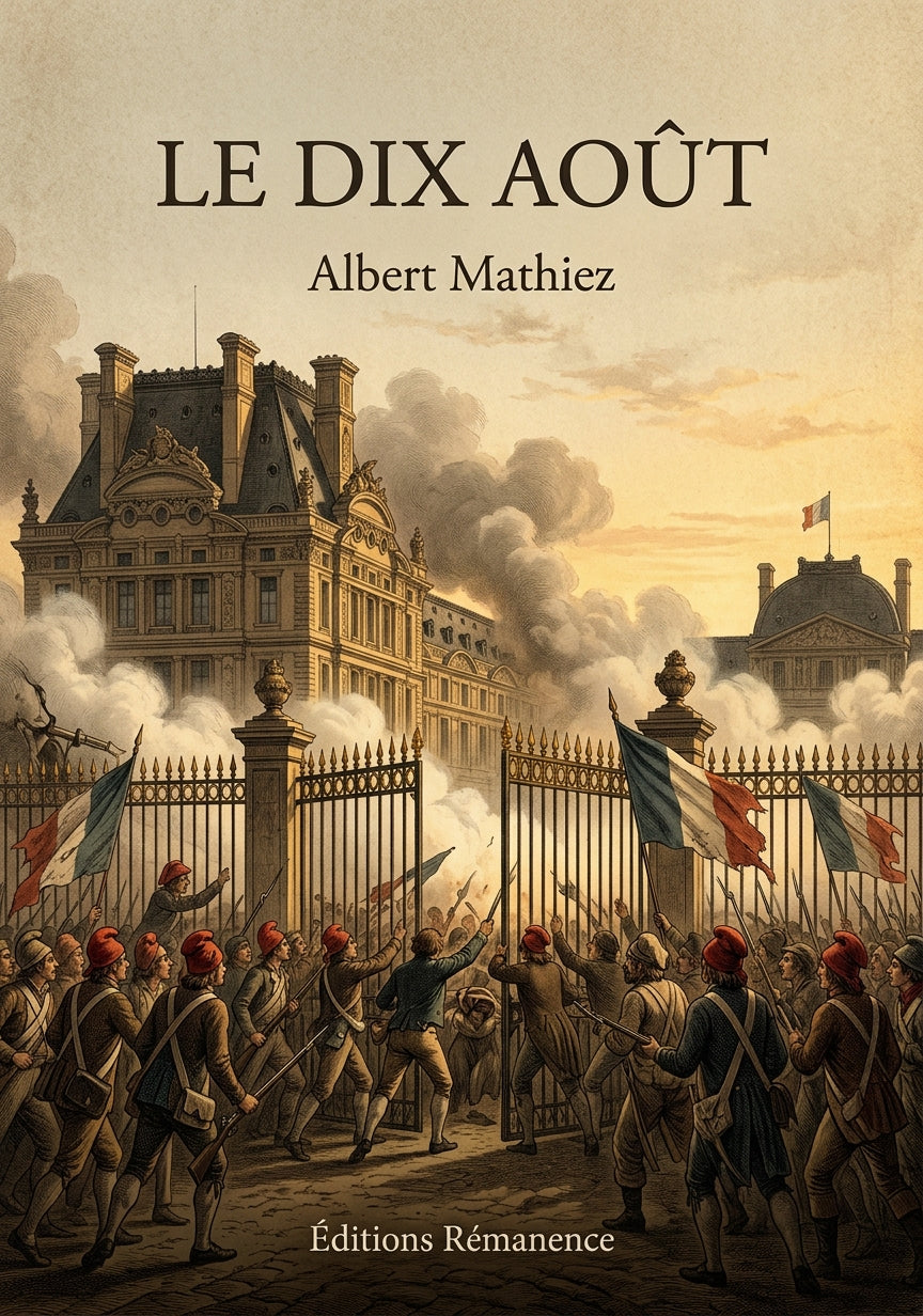 Livre Le dix août par Albert Mathiez - Couverture - Editions Remanence