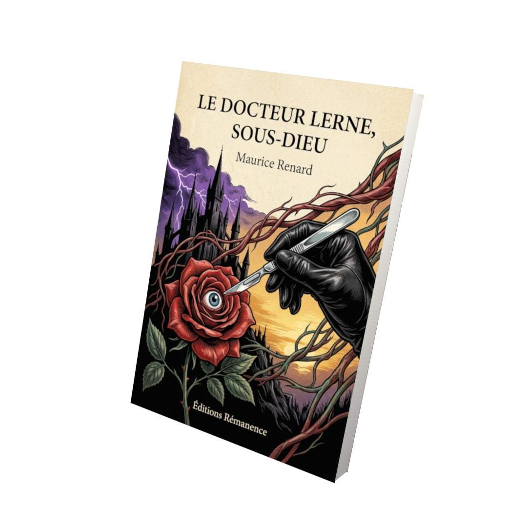 Livre Le Docteur Lerne, sous-dieu par Maurice Renard - Vue 3D - Editions Remanence