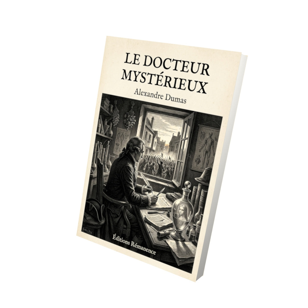 Livre Le Docteur mystérieux par Alexandre Dumas - Vue 3D - Editions Remanence