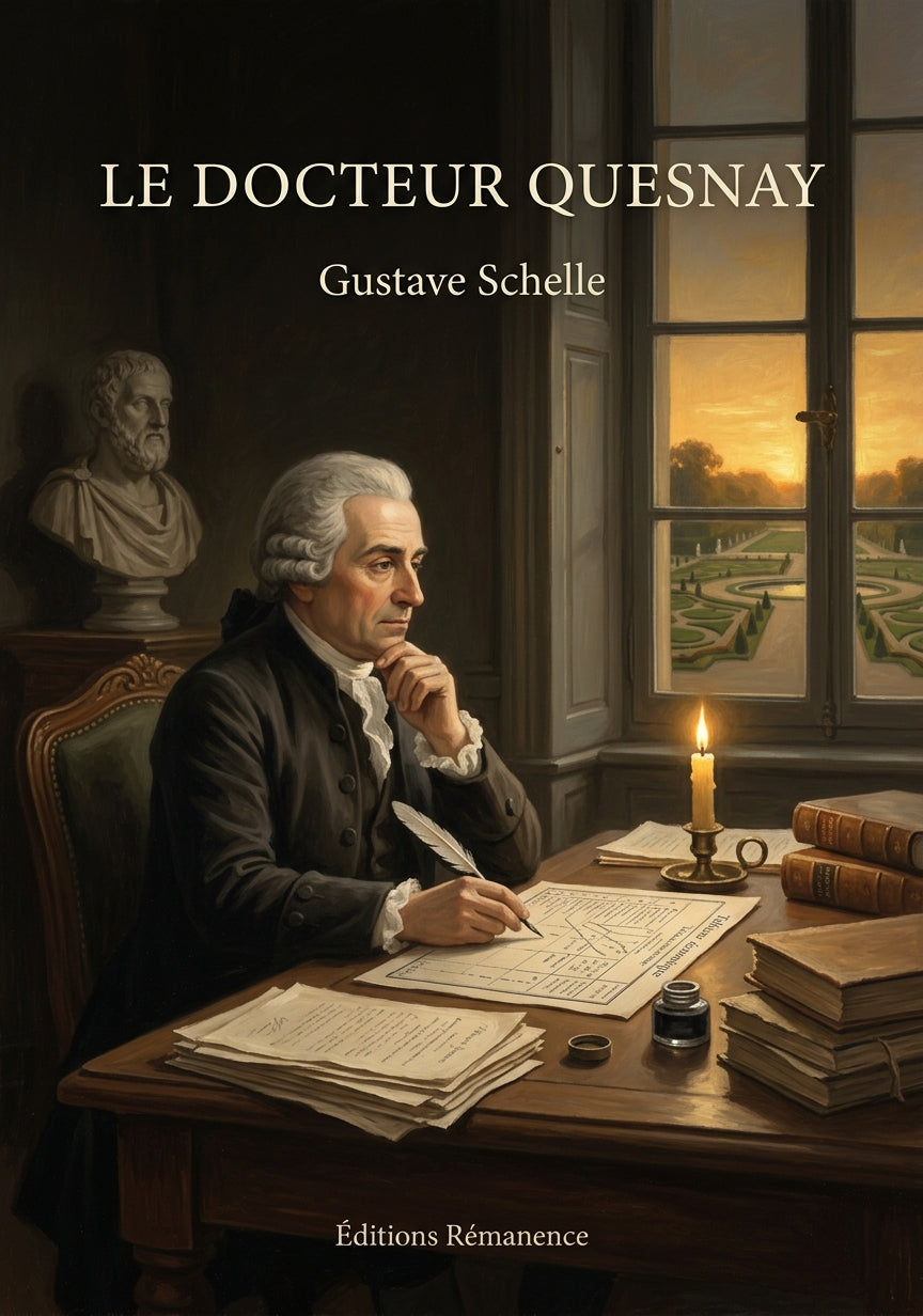 Livre Le Docteur Quesnay par Gustave Schelle - Couverture - Editions Remanence