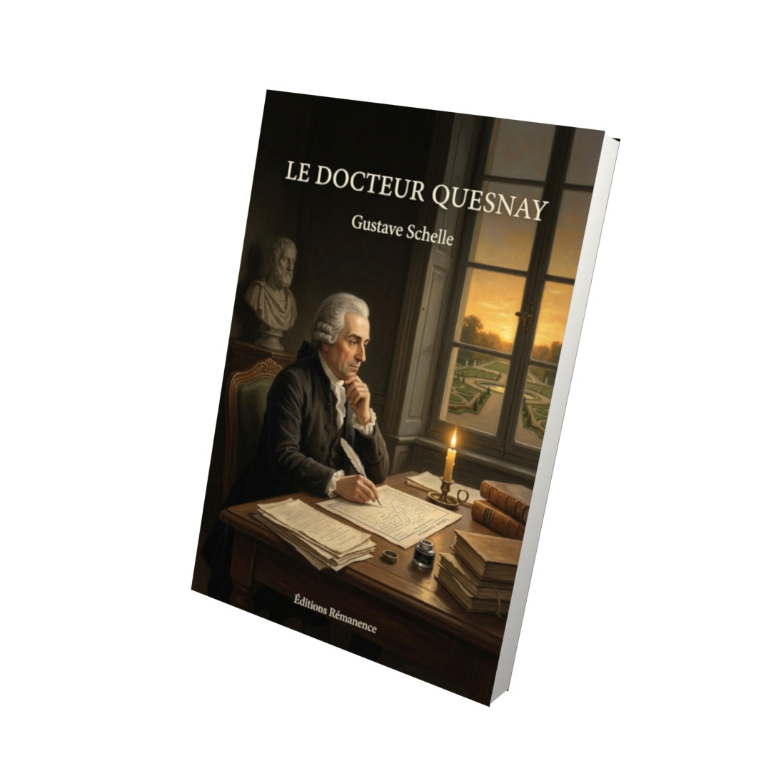Livre Le Docteur Quesnay par Gustave Schelle - Vue 3D - Editions Remanence