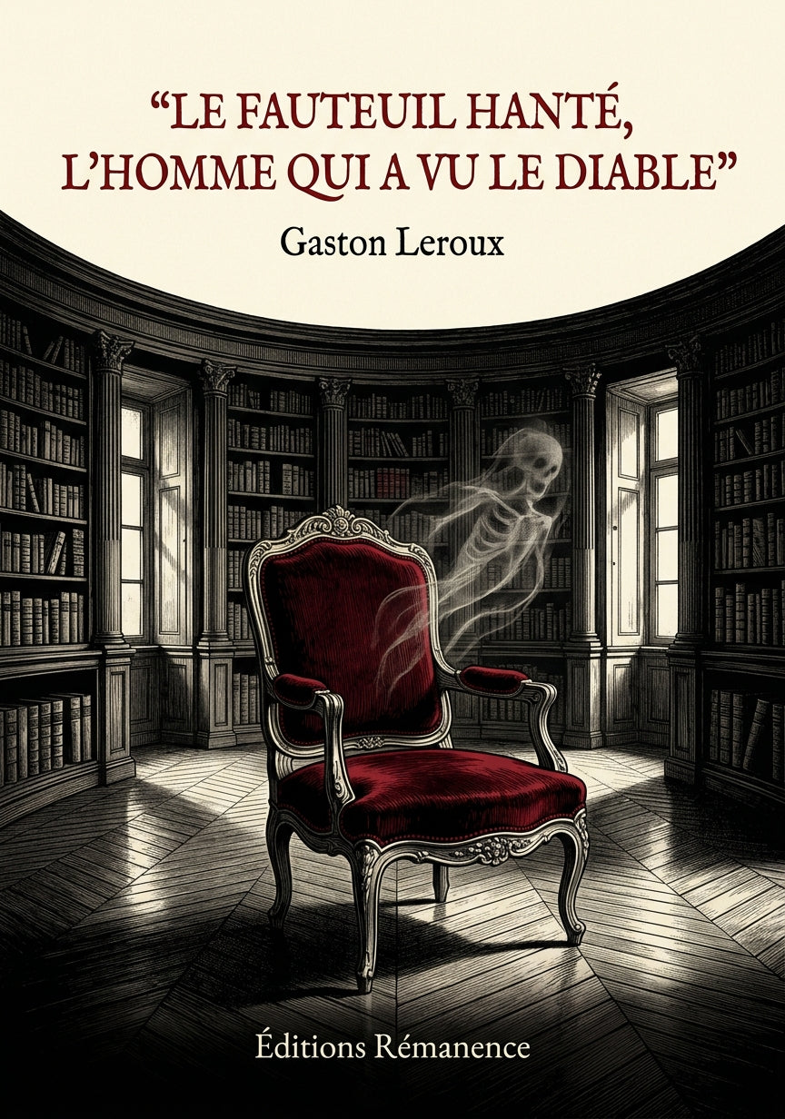 Livre Le Fauteuil hanté, L’Homme qui a vu le diable par Gaston Leroux - Couverture - Editions Remanence