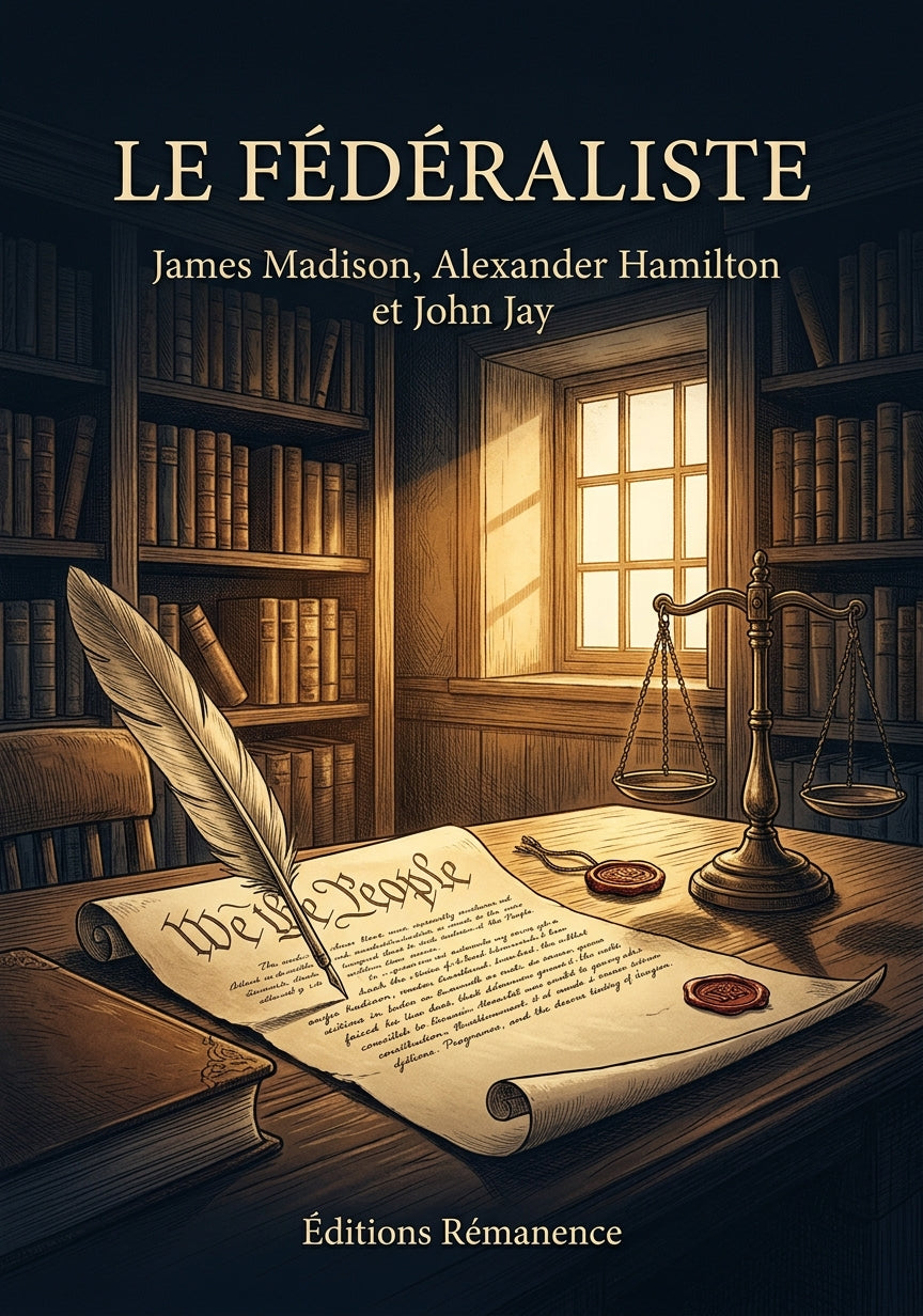 Livre Le Fédéraliste par James Madison, Alexander Hamilton et John Jay - Couverture - Editions Remanence