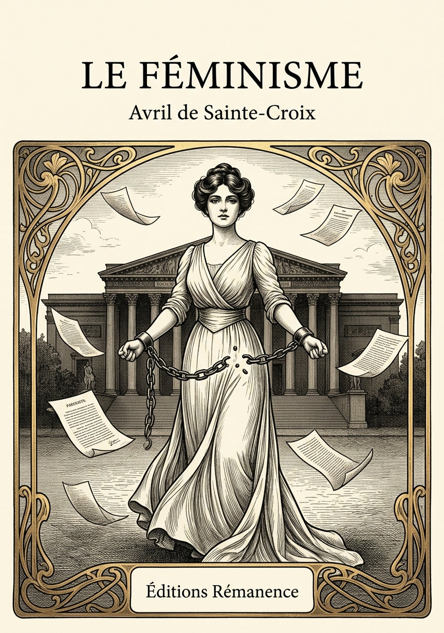 Livre Le Féminisme par Avril de Sainte-Croix - Couverture - Editions Remanence