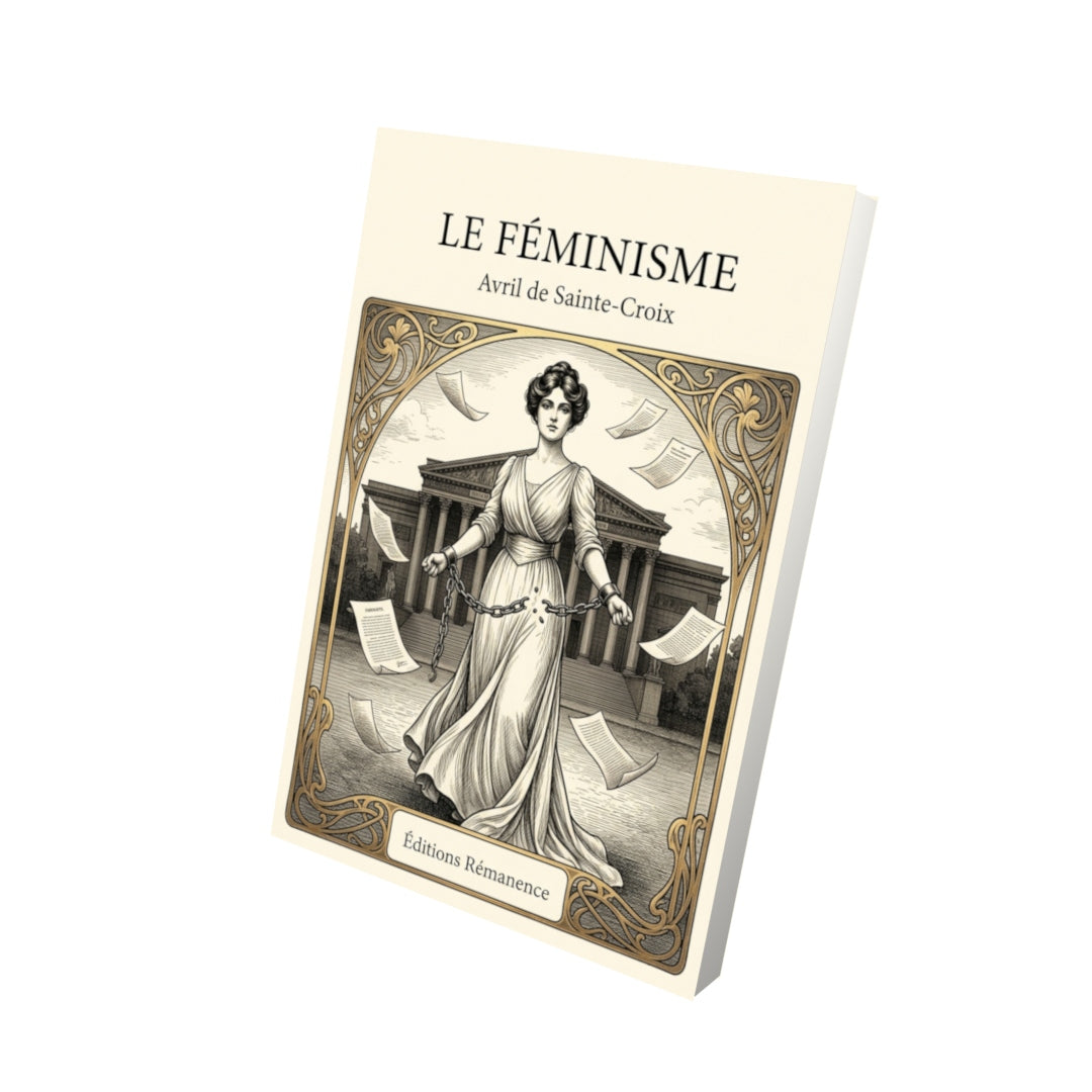 Livre Le Féminisme par Avril de Sainte-Croix - Vue 3D - Editions Remanence