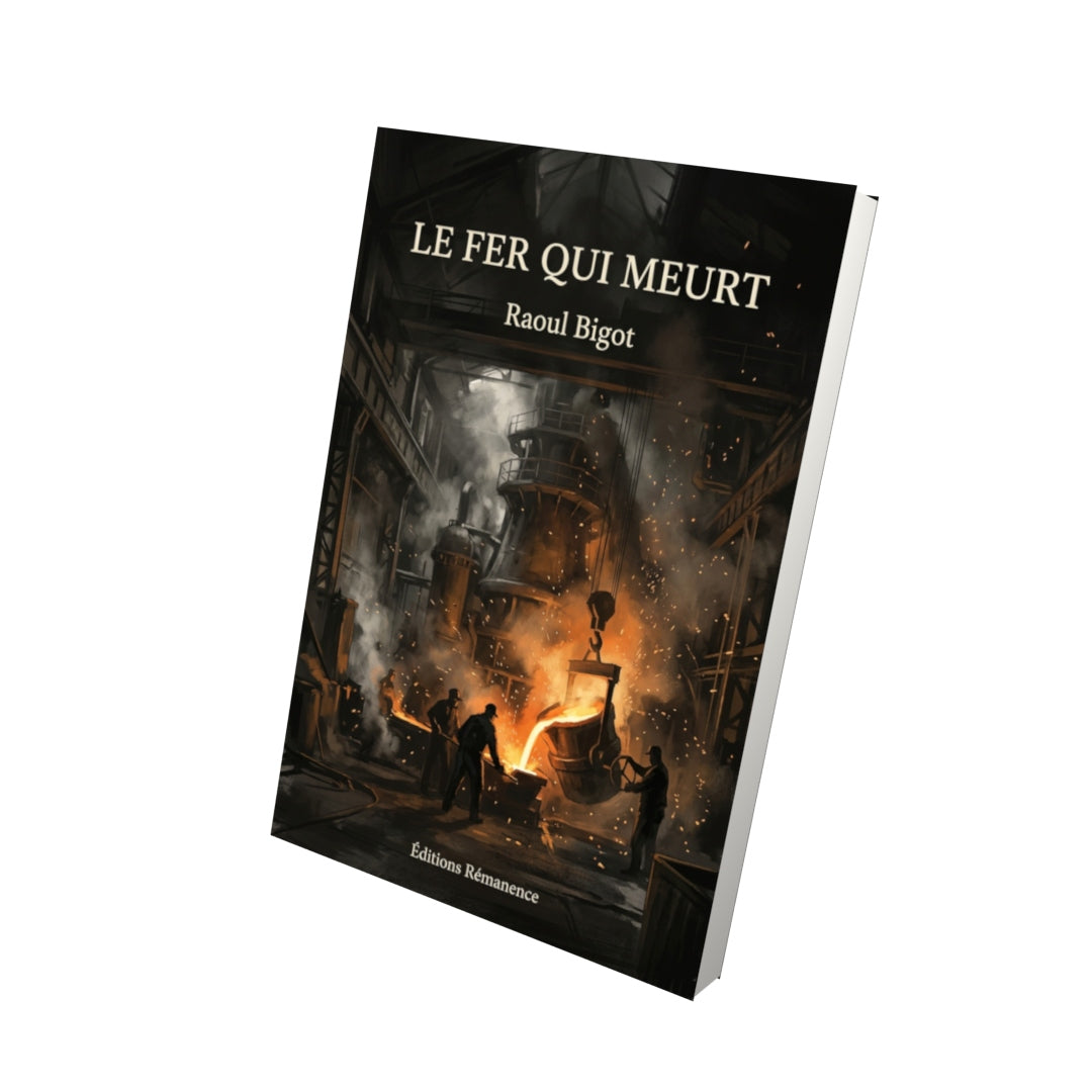 Livre Le Fer qui meurt par Raoul Bigot - Vue 3D - Editions Remanence