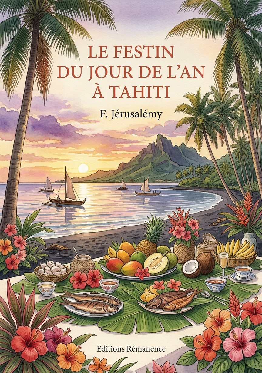 Livre Le Festin du jour de l’an à Tahiti par F. Jérusalémy - Couverture - Editions Remanence