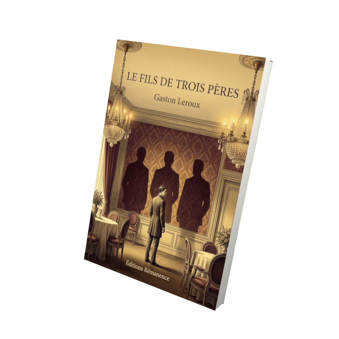 Livre Le Fils de trois pères par Gaston Leroux - Vue 3D - Editions Remanence