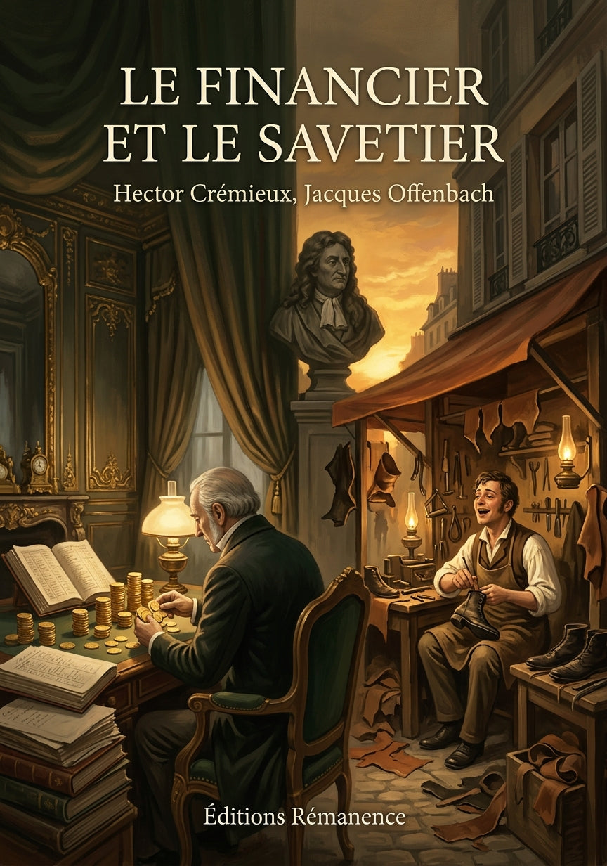 Livre Le Financier et le Savetier par Hector Crémieux, Jacques Offenbach - Couverture - Editions Remanence