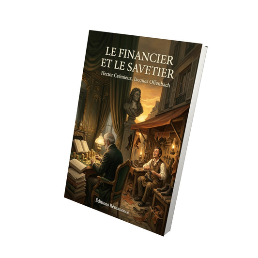 Livre Le Financier et le Savetier par Hector Crémieux, Jacques Offenbach - Vue 3D - Editions Remanence