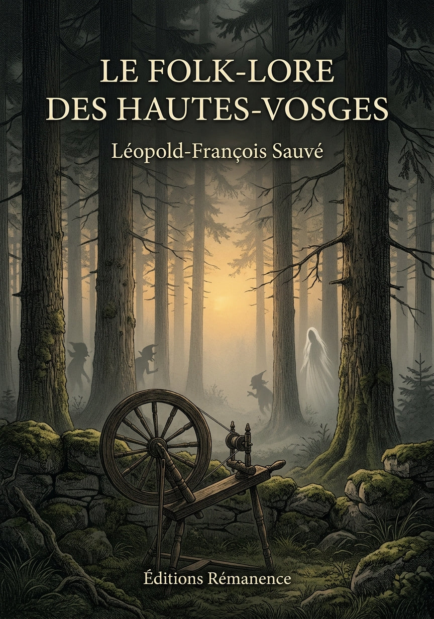 Livre Le Folk-Lore des Hautes-Vosges par Léopold-François Sauvé - Couverture - Editions Remanence