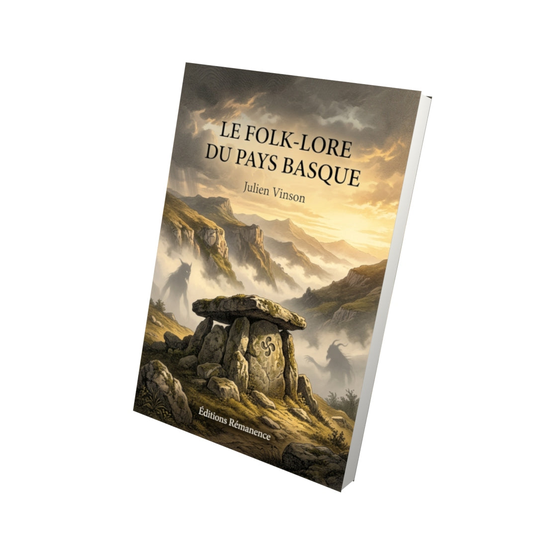 Livre Le Folk-Lore du pays basque par Julien Vinson - Vue 3D - Editions Remanence