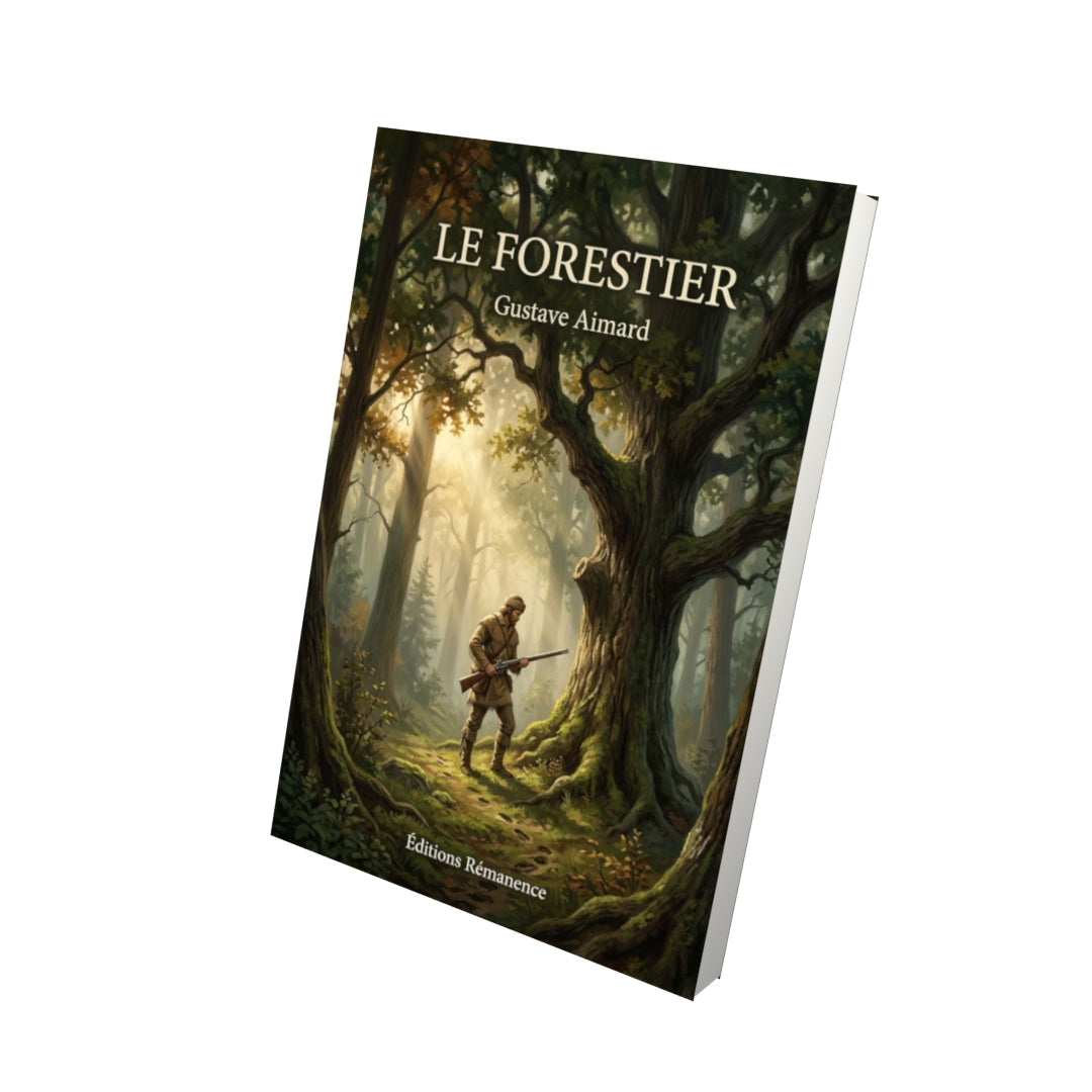 Livre Le Forestier par Gustave Aimard - Vue 3D - Editions Remanence