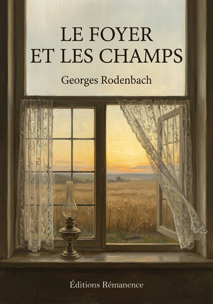 Livre Le Foyer et les Champs par Georges Rodenbach - Couverture - Editions Remanence