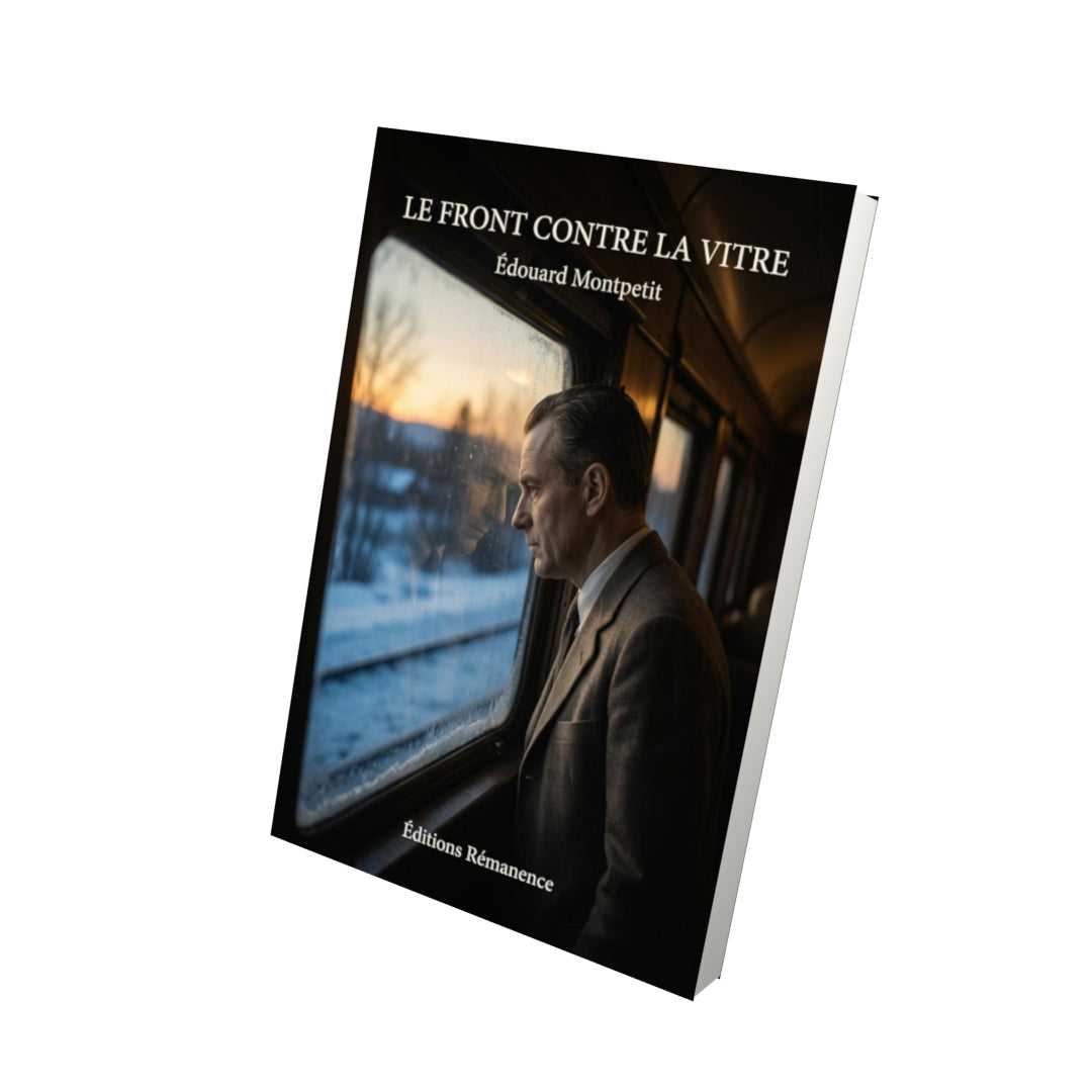 Livre Le front contre la vitre par Édouard Montpetit - Vue 3D - Editions Remanence