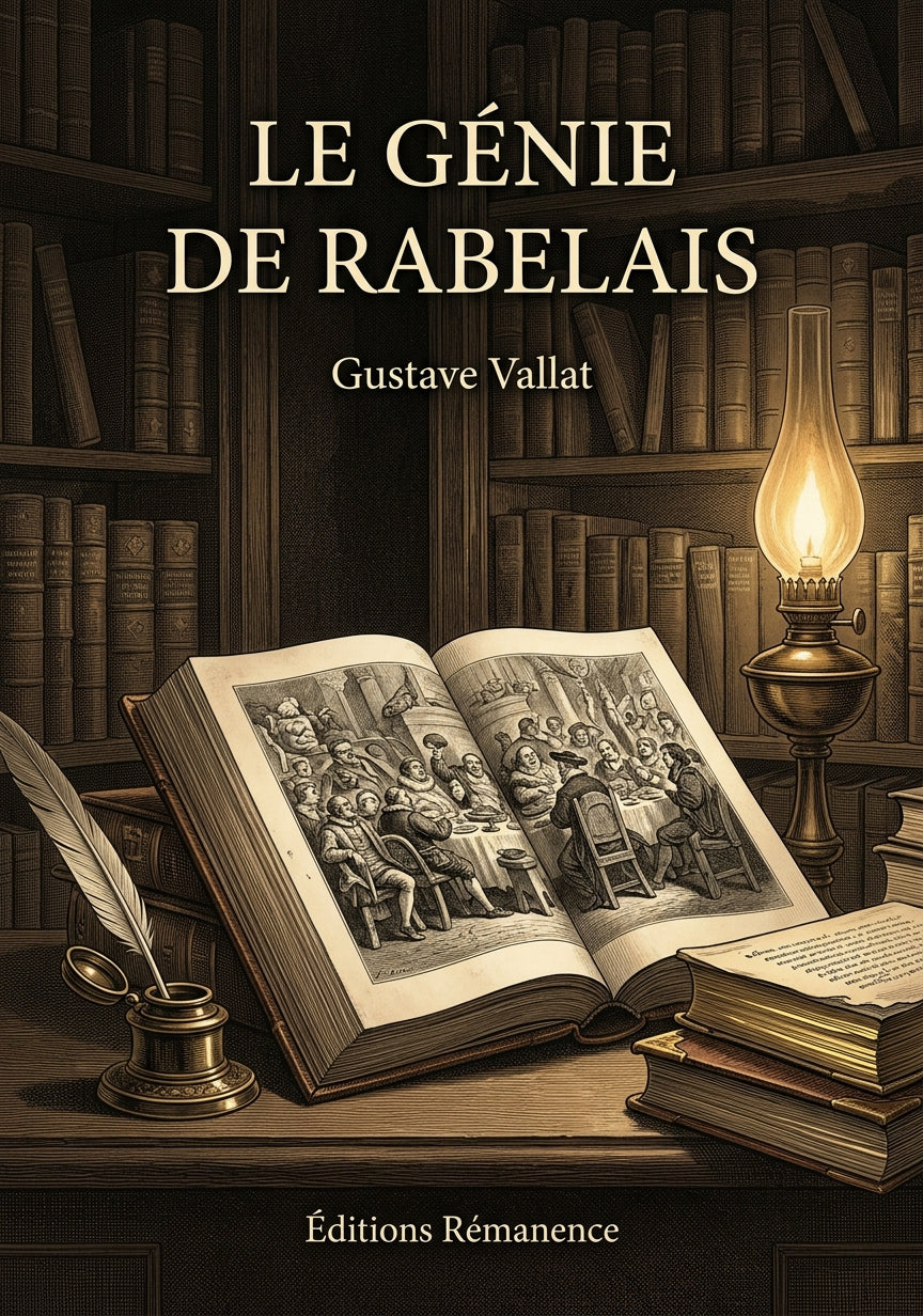 Livre Le Génie de Rabelais par Gustave Vallat - Couverture - Editions Remanence